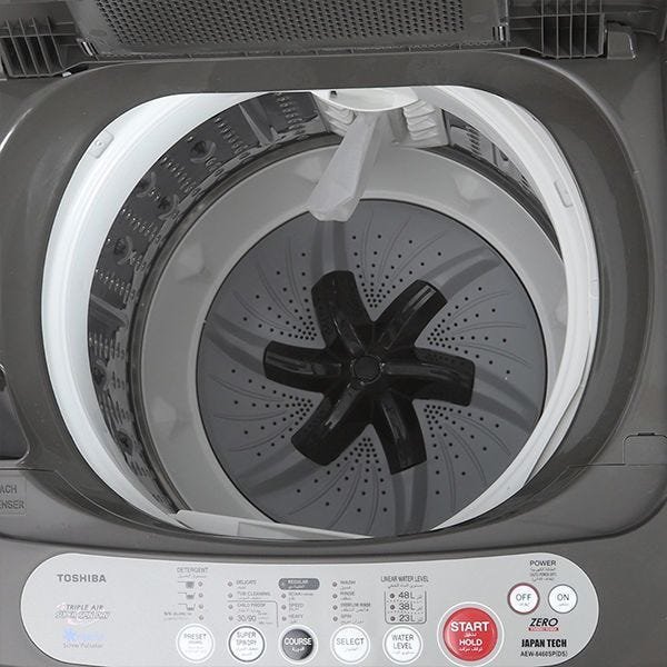 0024493_toshiba-automatic-washing-machine-top-load-8-kg-silver-aew-8460spds_5iivwgsbrzq6fphi.jpeg غسالة ملابس توشيبا فوق اوتوماتيك، تحميل علوي، 8 كجم، فضي غامق - AEW-8460SP(DS)