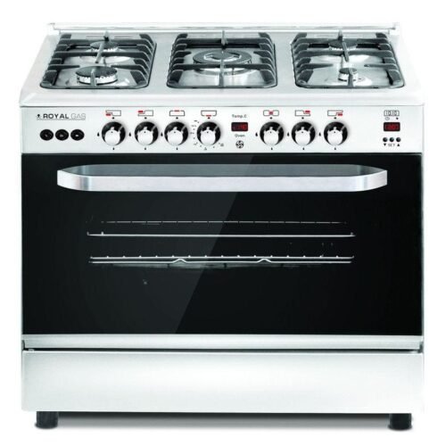 بوتجاز غاز رويال جاز Master Chef ديجيتال، 5 شعلة، 90 سم، فضي واسود - R-2010290