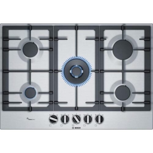 مسطح غاز بوش بلت ان Series 6، عدد 5 شعلات، 75 سم، ستانلس ستيل - PCQ7A5B90
