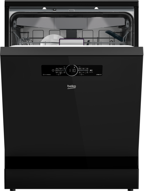 غسالة اطباق بيكو bPRO 500 ديجيتال، 15 فرد، 6 برنامج، اسود - BDFN36531GB