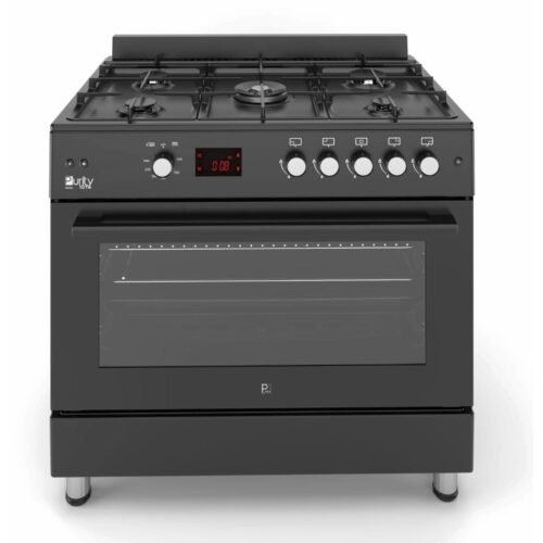 بوتجاز غاز بيورتي ، 5 شعلة، 90 سم، اسود - FRGG9050