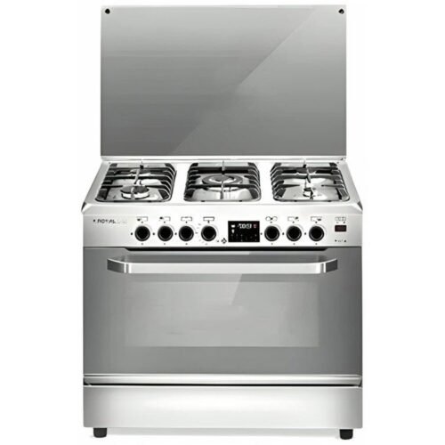 بوتجاز غاز رويال جاز Master Chef Pro ديجيتال، عدد 5 شعلة، 90 سم، ستانلس ستيل - 2010300