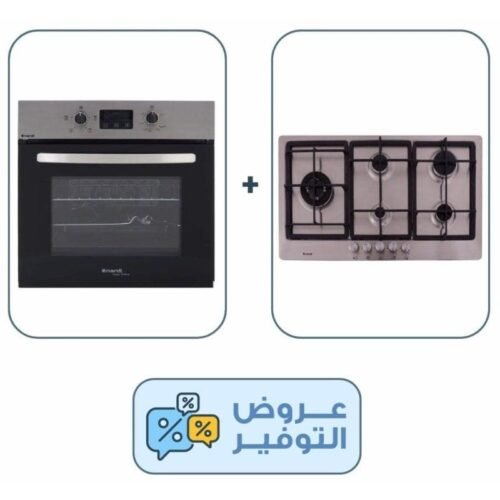 lgml2fvcix7bryhpyxp3_p089dompndlduwxf.jpg مجموعة من ناردي مسطح كهرباء بلت ان، 5 شعلات، 90 سم، فضي - VG95EAVX مع فرن غاز بلت ان بشواية، 60 سم، 67 لتر، ستانلس ستيل واسود - FGX06XN