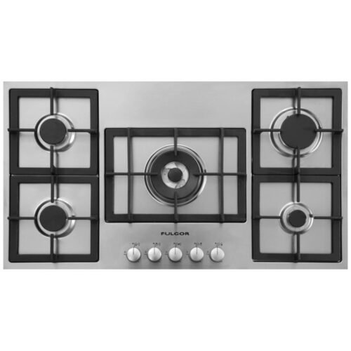 مسطح غاز فولجور بلت ان ، 5 شعلات، 90 سم، ستانلس ستيل - HF G 90 LG 5B FT