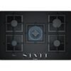 مسطح غاز بوش بلت ان Serie 6، عدد 5 شعلات، 75 سم، اسود - Ppq7a6b20
