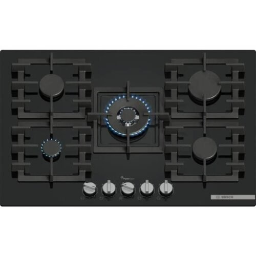 مسطح زجاجي غاز بوش بلت ان Series 6، عدد 5 شعلات، 75 سم، اسود - PPQ7A6I45