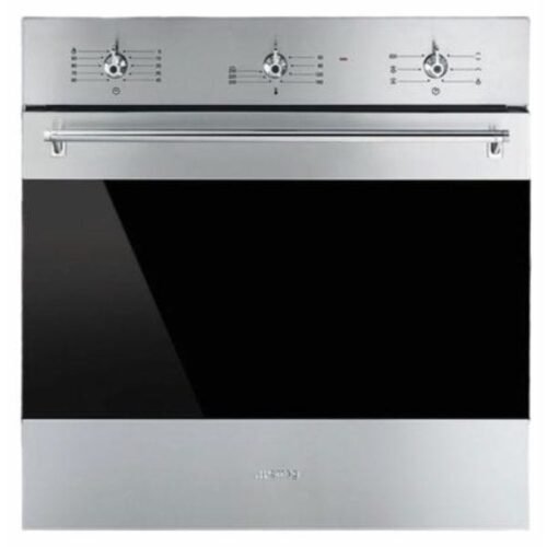 فرن غاز سميج بشواية، 70 لتر، 60 سم، فضي - SF6381X