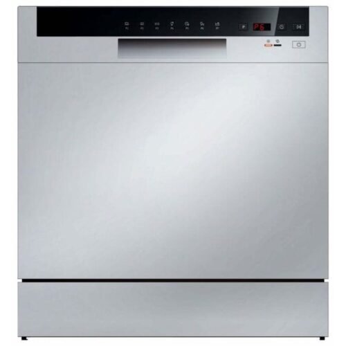 غسالة اطباق مسطحة كلفينيتور ديجيتال، 8 فرد، 7 برنامج، فضي - KDW8-3802F