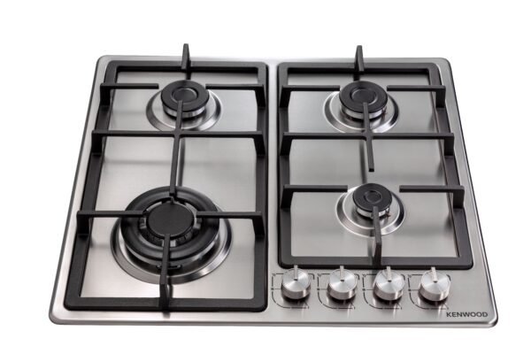 مسطح غاز كينوود بلت ان ، 4 شعلات، 60 سم، ستانلس ستيل - HOB60.000SS
