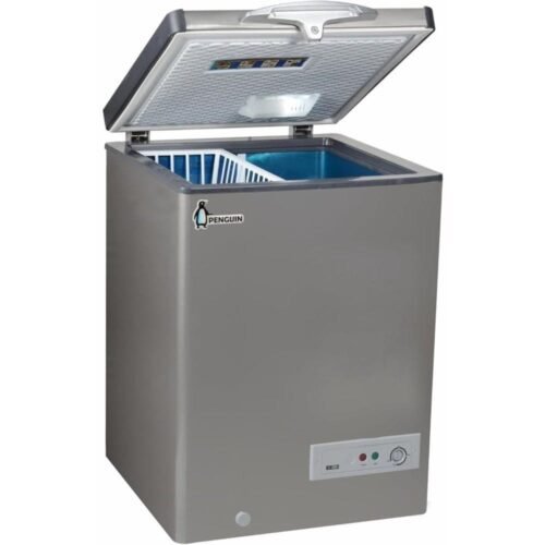 ucim7jqem4rpfz4bpzs2_jc21mxez9a14mhya.jpg فريزر أفقي بنجوين بهيكل ستانلس ستيل داخلي، ديفروست، بدون درج، 160 لتر، فضي - ES171LS