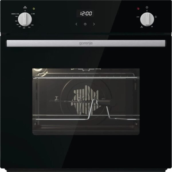 فرن غاز بلت ان بشواية كهرباء جورنجي Advanced Line ديجيتال، مقاس 60 سم، 77 لتر، اسود - BOGX6632E05BG