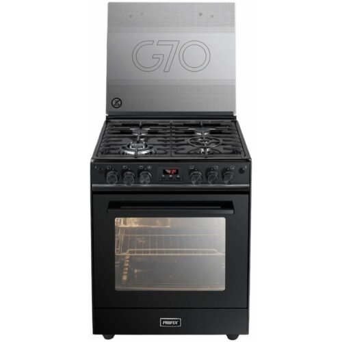 بوتجاز غاز بريفيكس G70، عدد 4 شعلة، 70 سم، اسود - PCG70/6BBB