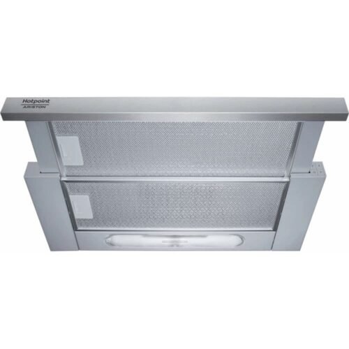 شفاط تليسكوبي بلت ان اريستون HotPoint، مقاس 60 سم، فضي - HAH 65 F LB X/1